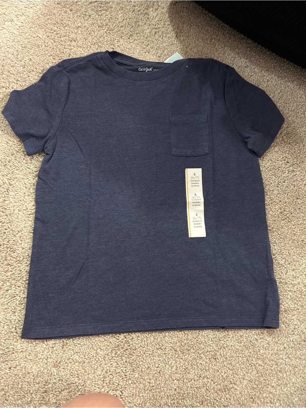 Cat & Jack Boys Classic Short Sleeve T-Shirt Size S (6/7) NWT